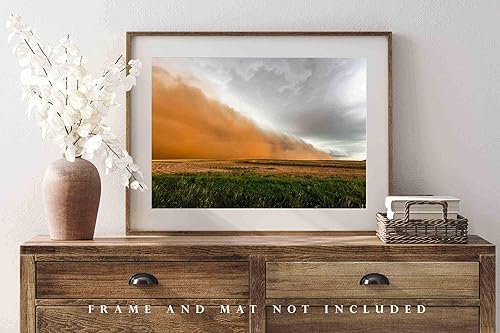Miniatura 8 de Haboob Photography Print (Not Framed) Picture of Dust Storm Sweeping Over Field on Stormy Spring Day in Texas Weather Wall Art Nature Decor (8" x