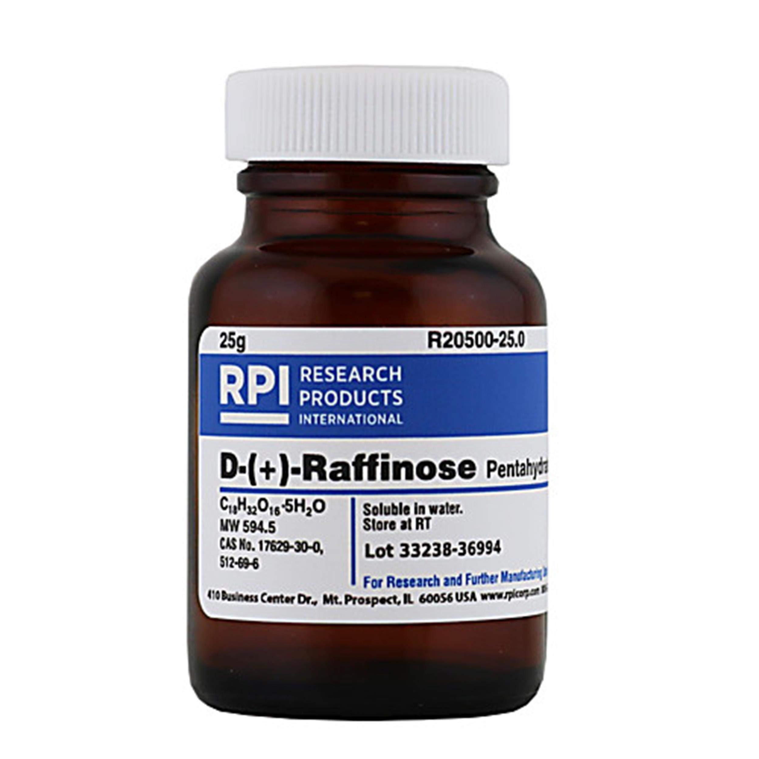 RPI R20500-25.0 D-()-Raffinose, 25g