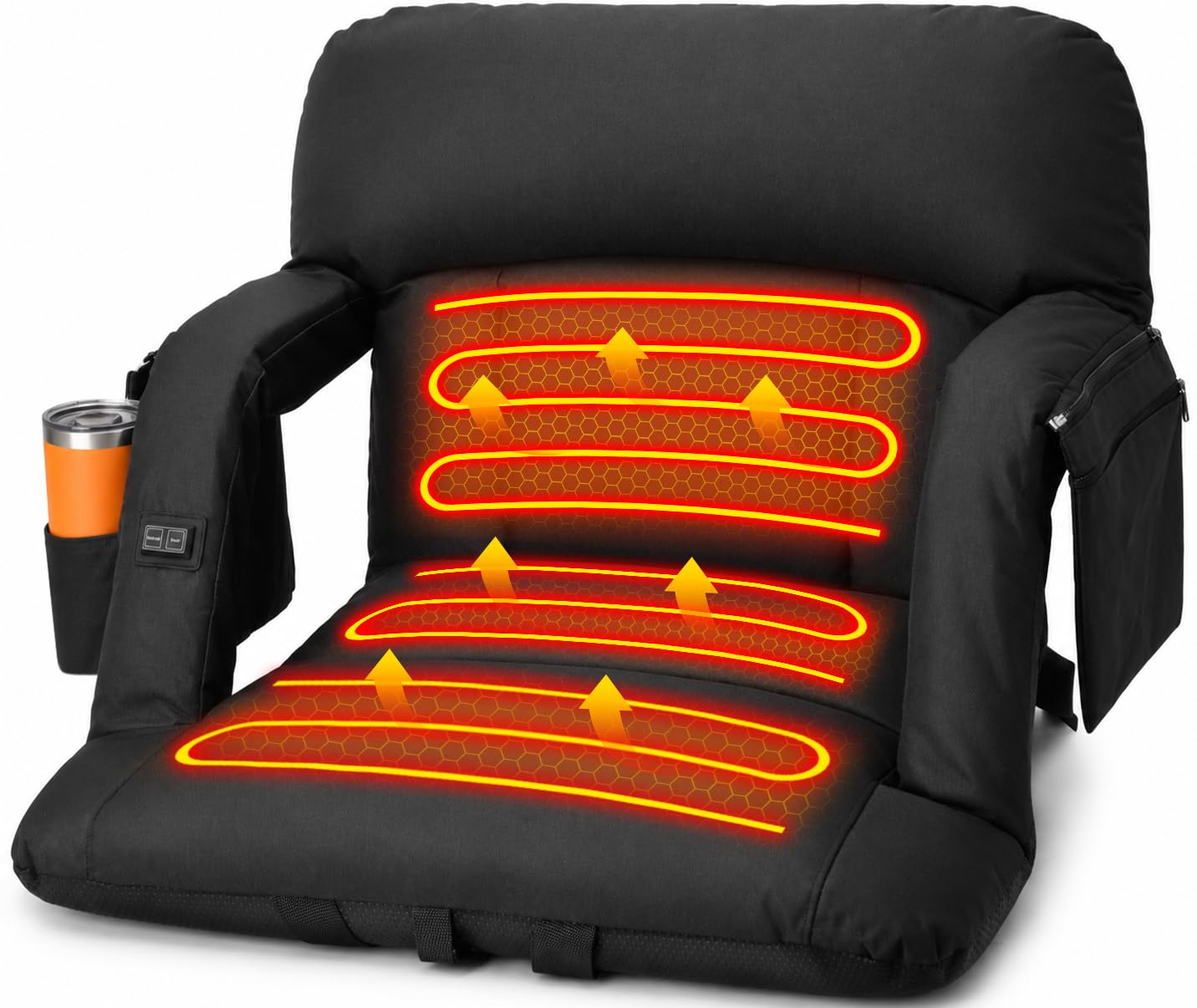 Suteck Heated Stadium Seats with Back Support 1 Pack, 23" Wide Sofa Style