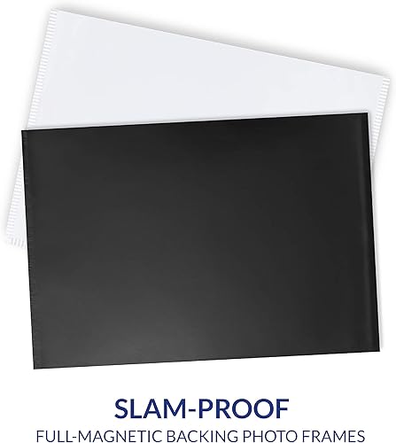 Miniatura 2 de labphant Paquete de 10 portarretratos magnéticos de 4 x 6 pulgadas marcos de bolsillo para fotos con bordes blancos para refrigerador de 4 x 6