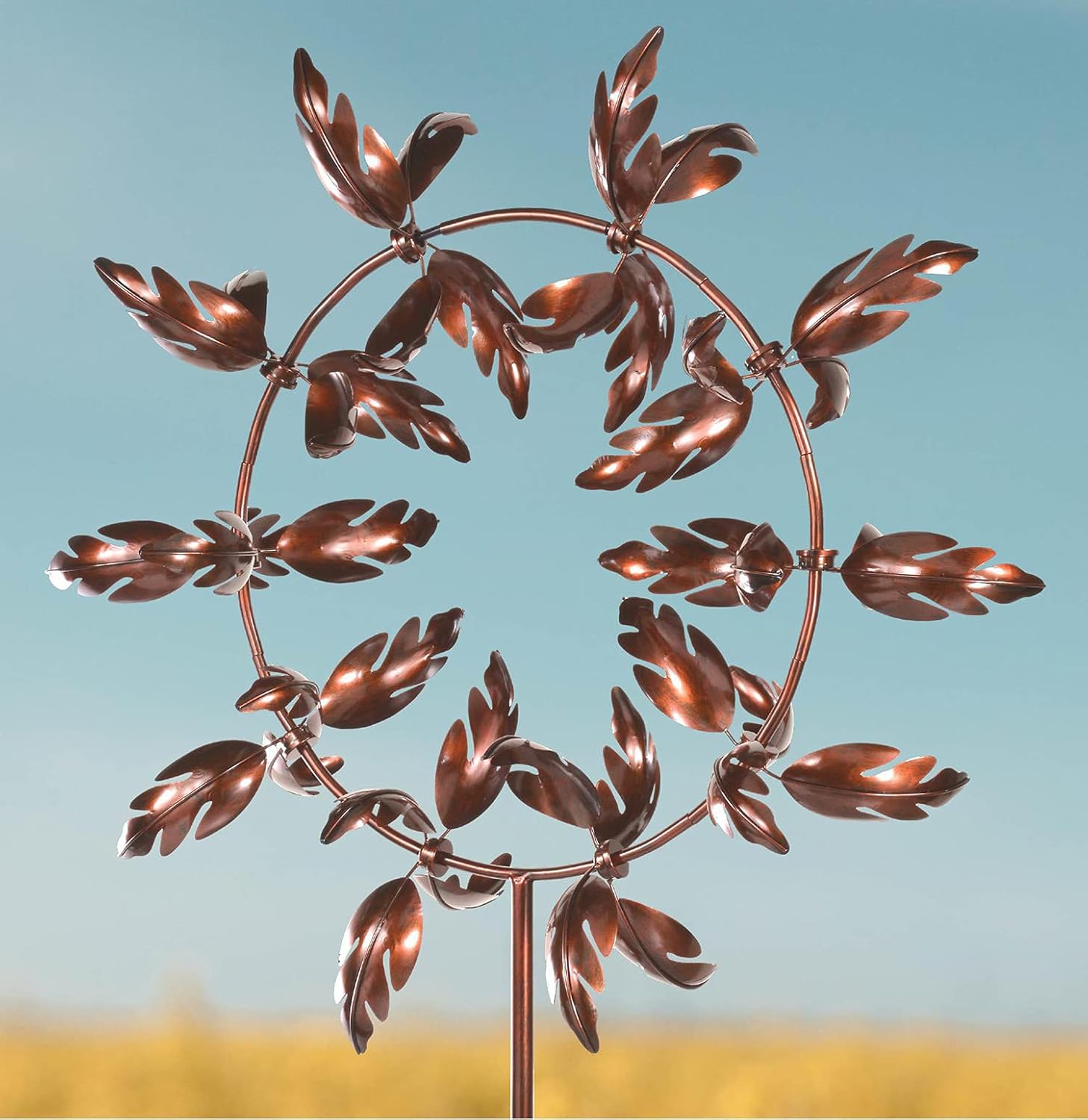 Wind Spinners for Yard and Garden, Unique and Magical Metal Windmill, 3D Wind Sculptures Spinners, Art Decorations for Garden Outdoor Yard Lawn Patio(Color:Red)