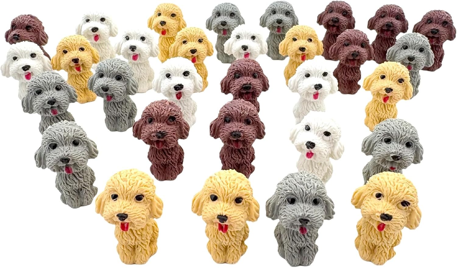 30 Pcs Cute Dog Pencil Top Erasers 3D Puppy Dog Cap Easters Animal Desk Pet Erasers Pencil Erasers Toppers Back to School Erasers for Party Favors Classroom Rewards