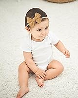 Vista 7 de doboi 10 unidades diademas para bebé niña, lazos de cabello de nailon, algodón y lino, accesorios de cabello hechos a mano finos para recién