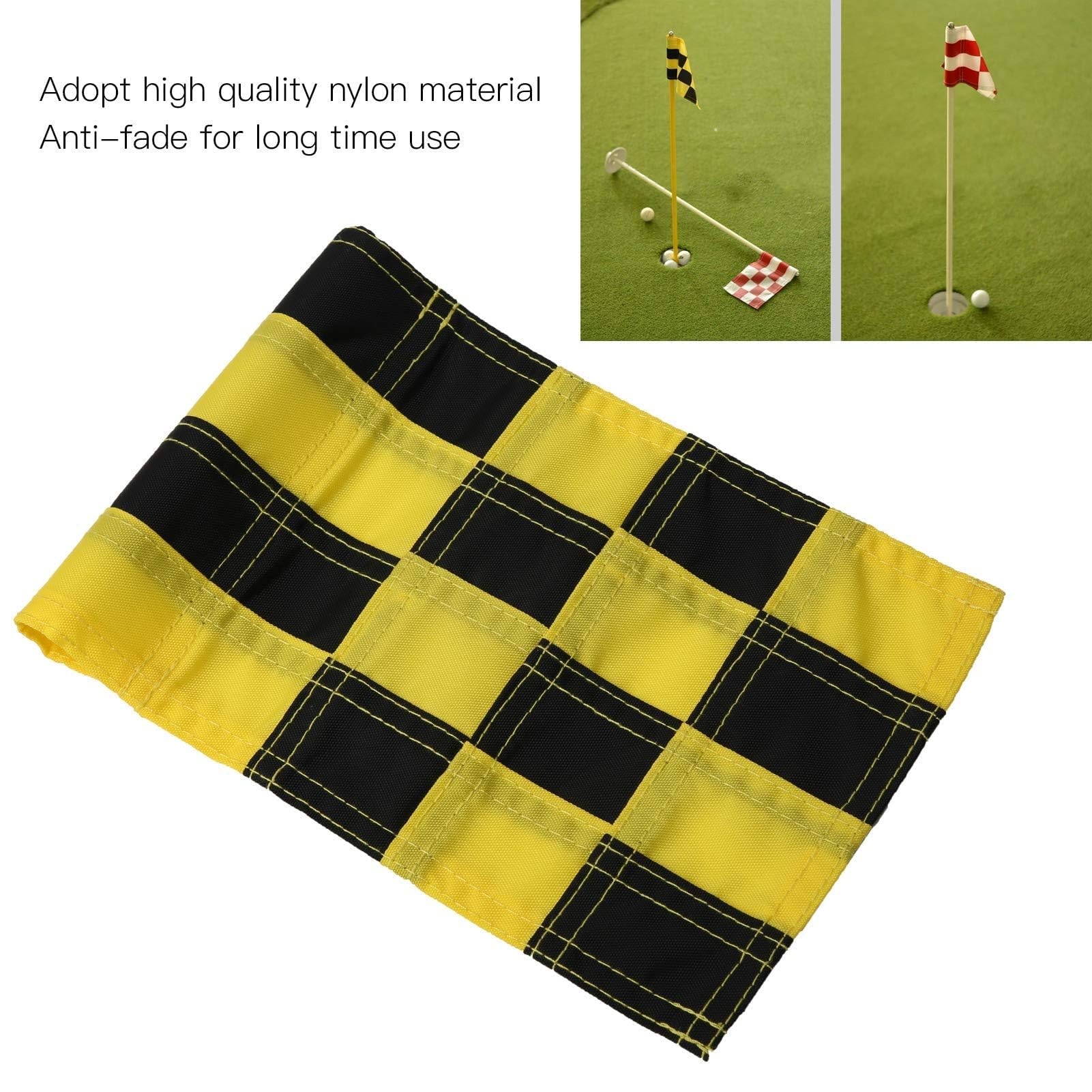 Drapeau de Golf, Damier arrière-Cour Pratique Trou de Golf pôle Tasse Drapeaux Golf Putting Drapeaux Verts Drapeaux pour intérieur extérieur arrière-Cour