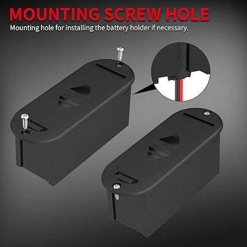Miniatura 5 de DAIERTEK Soporte de batería de 9 V con cubierta de conector 9 Vlot Caja de soporte de batería para guitarra Bass Pickup -2 piezas