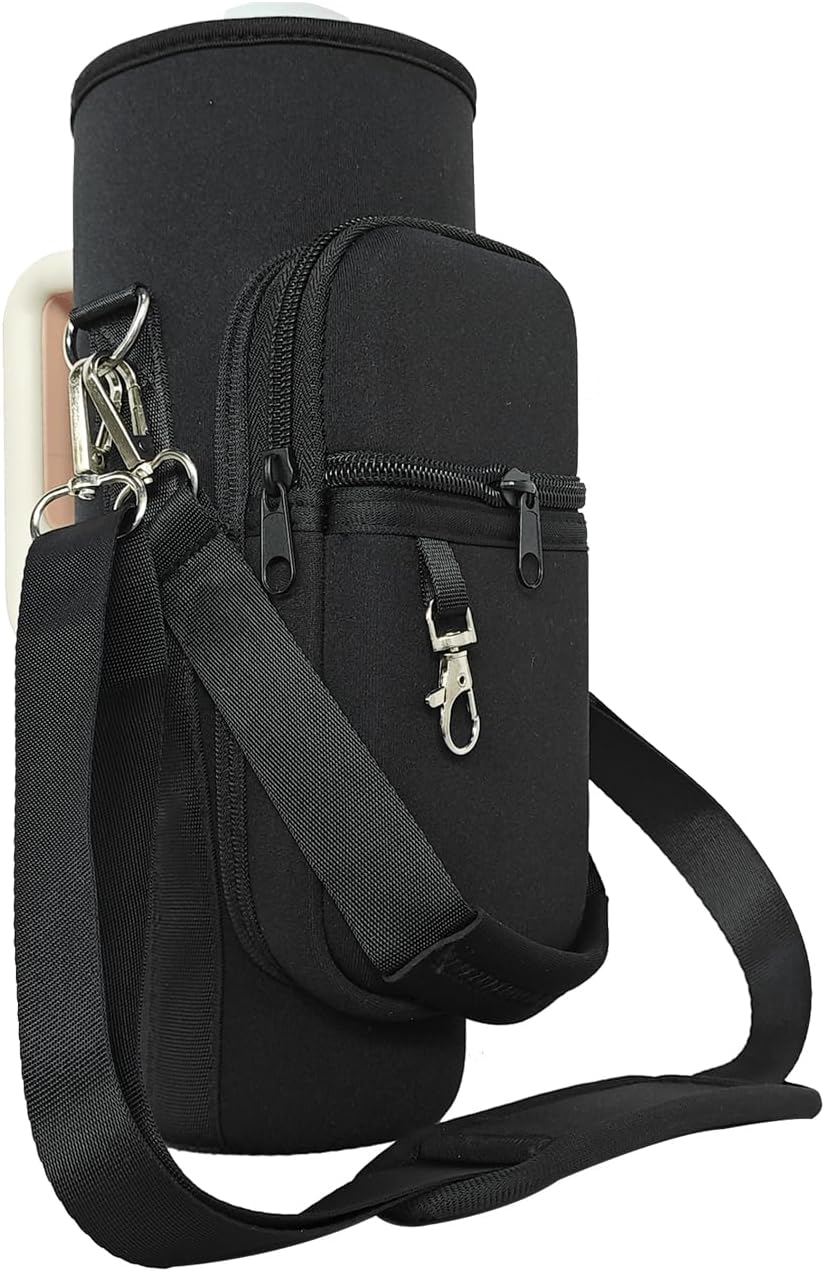 MLKSI Cup Holder with Strap for Stanley 40oz Cup, Water Bottle Holder with Strap