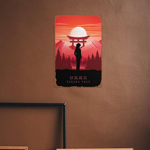 Miniatura 6 de Kurama Yu Yu Hakusho - Póster de lata libre de óxido, 12 x 8 pulgadas, decoración del hogar