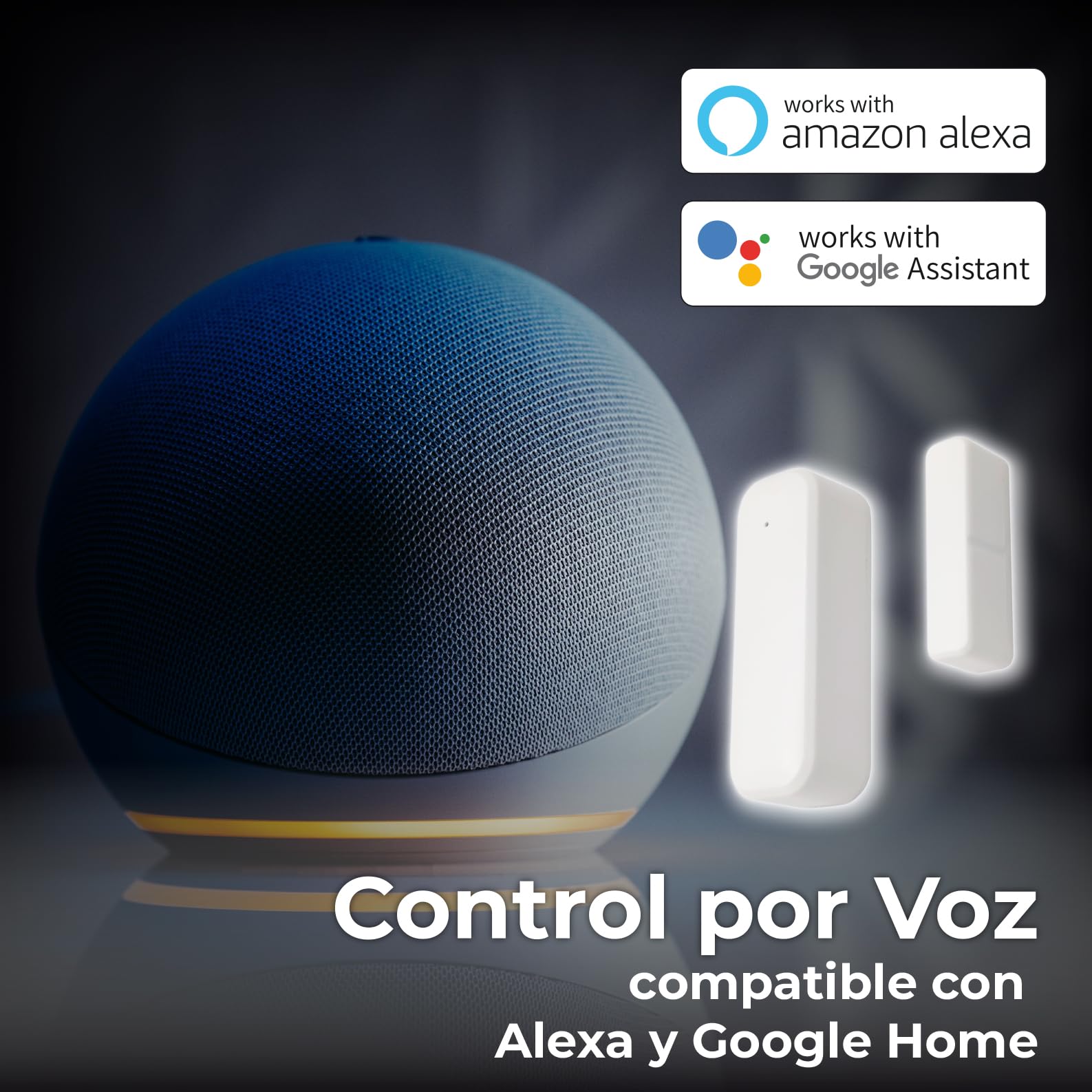 LED ATOMANT 4X Capteur Ouverture Porte et Fenêtre WiFi avec Alerte Mobile