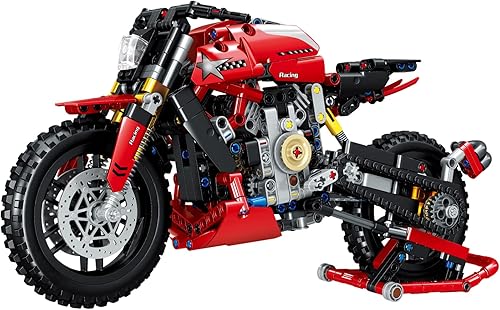 SEMKY Serie de motocicletas Dulconti V4 MOC - Juego de bloques de construcción y juguetes de ingeniería, 620 piezas, escala 16, modelo de