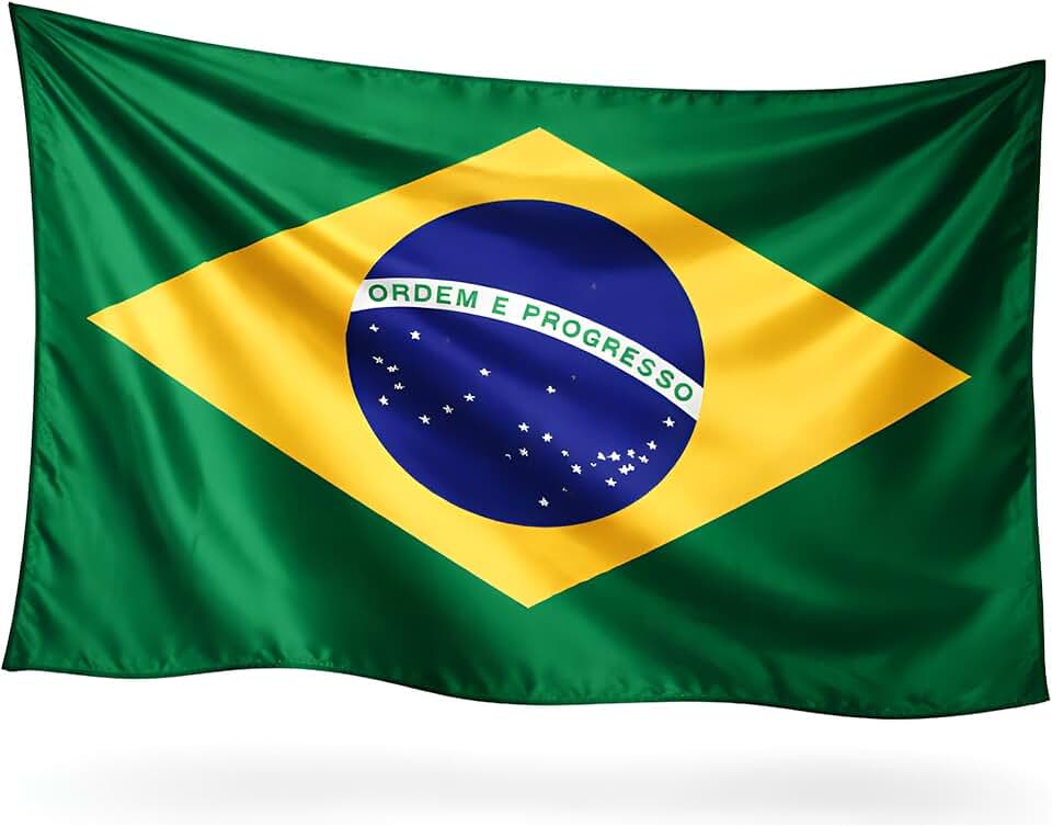Bandeira do Brasil 90x150cm em Poliéster – Eventos, Decoração, Copa Do Mundo, Com Costura Para Mastro, Dupla Face Premium