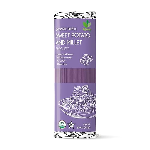 Miniatura 1 de Big Green Organic Food - Espaguetis orgánicos de ñame morado + mijo, Ube premium, sin gluten, veganos (3)