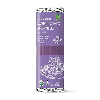 Big Green Organic Food- Organic Purple Yam + Millet Spaghetti, Premium Ube, Gluten-Free, Vegan 1