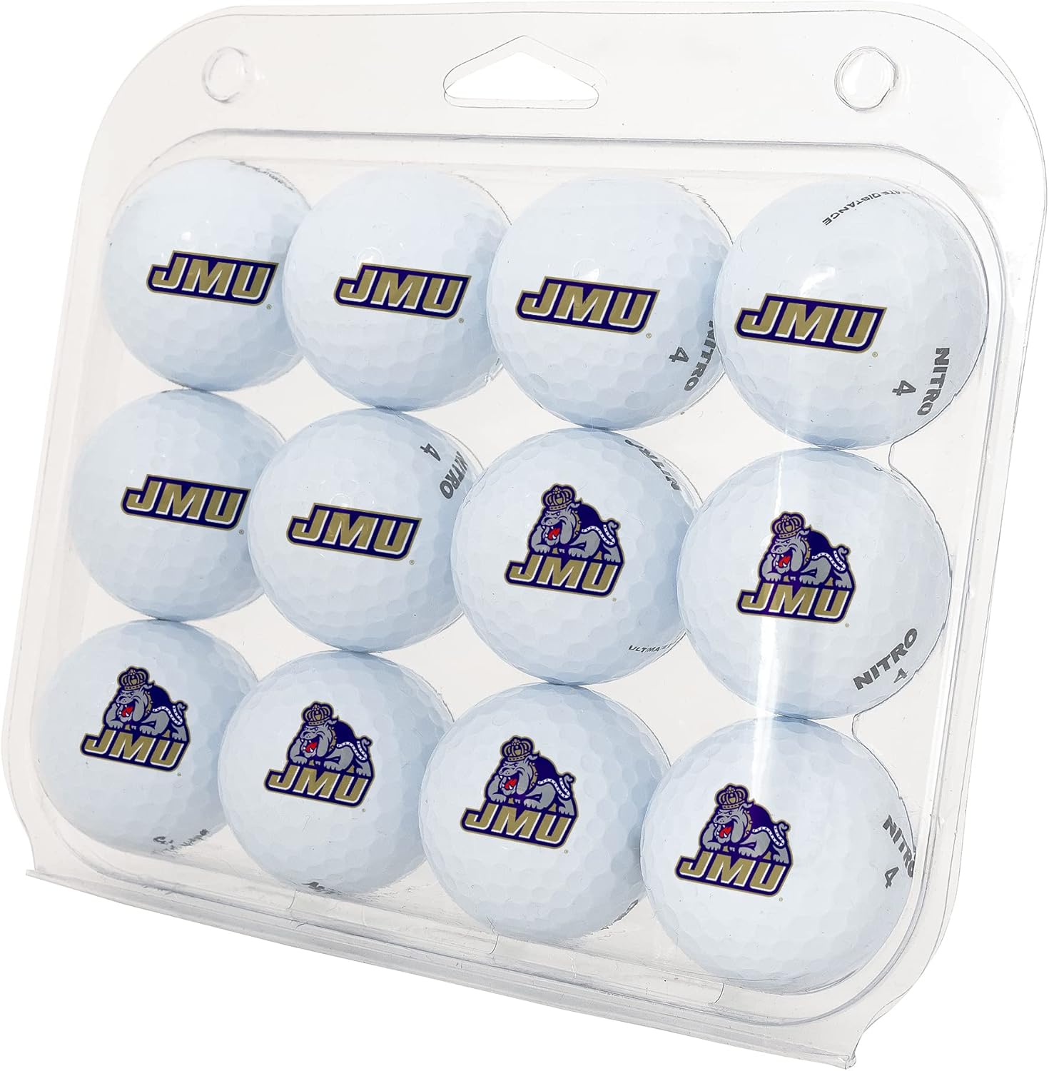 Desert Cactus James Madison University Golf Balls 12 Pack – JMU Dukes Full Color Dozen – Officially Licensed Sport Team Accessory