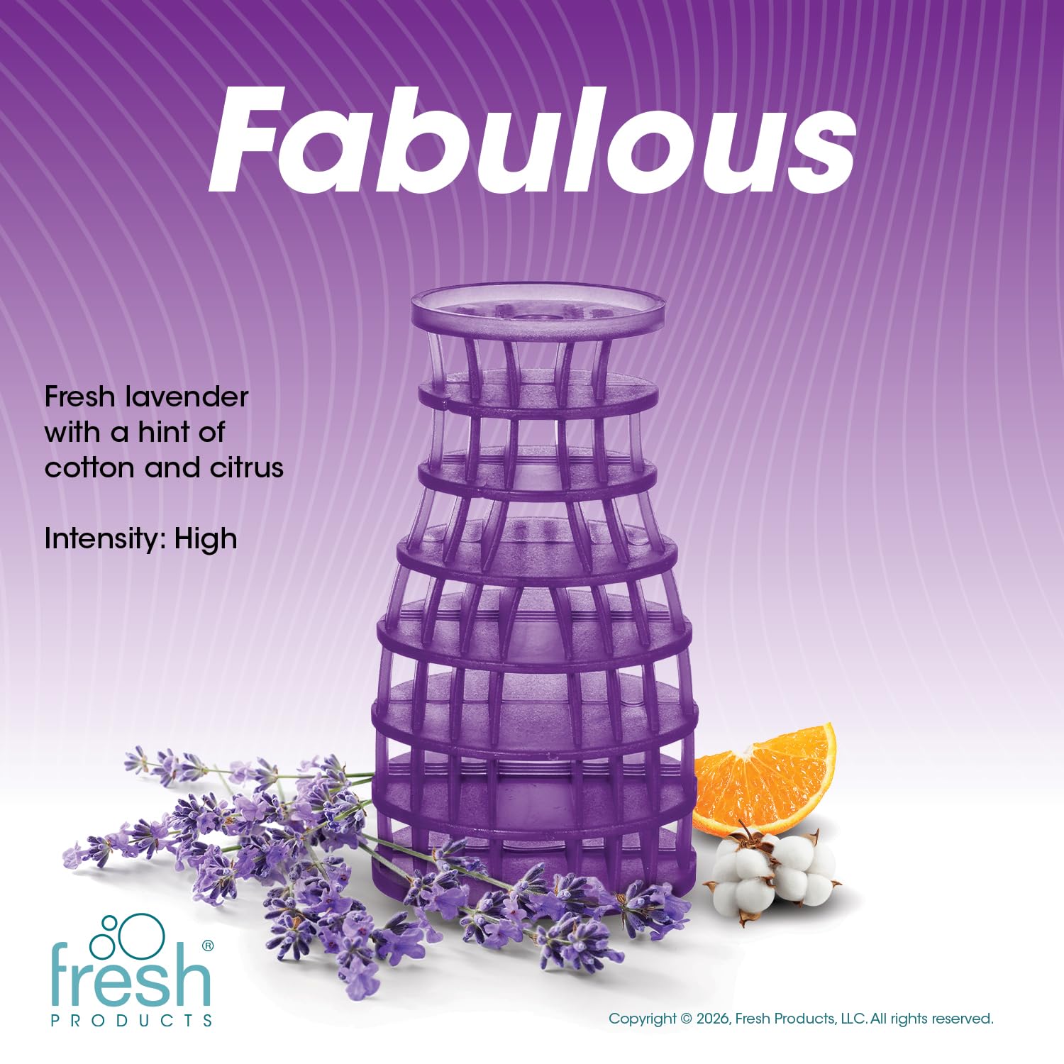 Fresh Products EA-F-006I036M-11 Eco odświeżacz powietrza, lawendowy, 6 sztuk