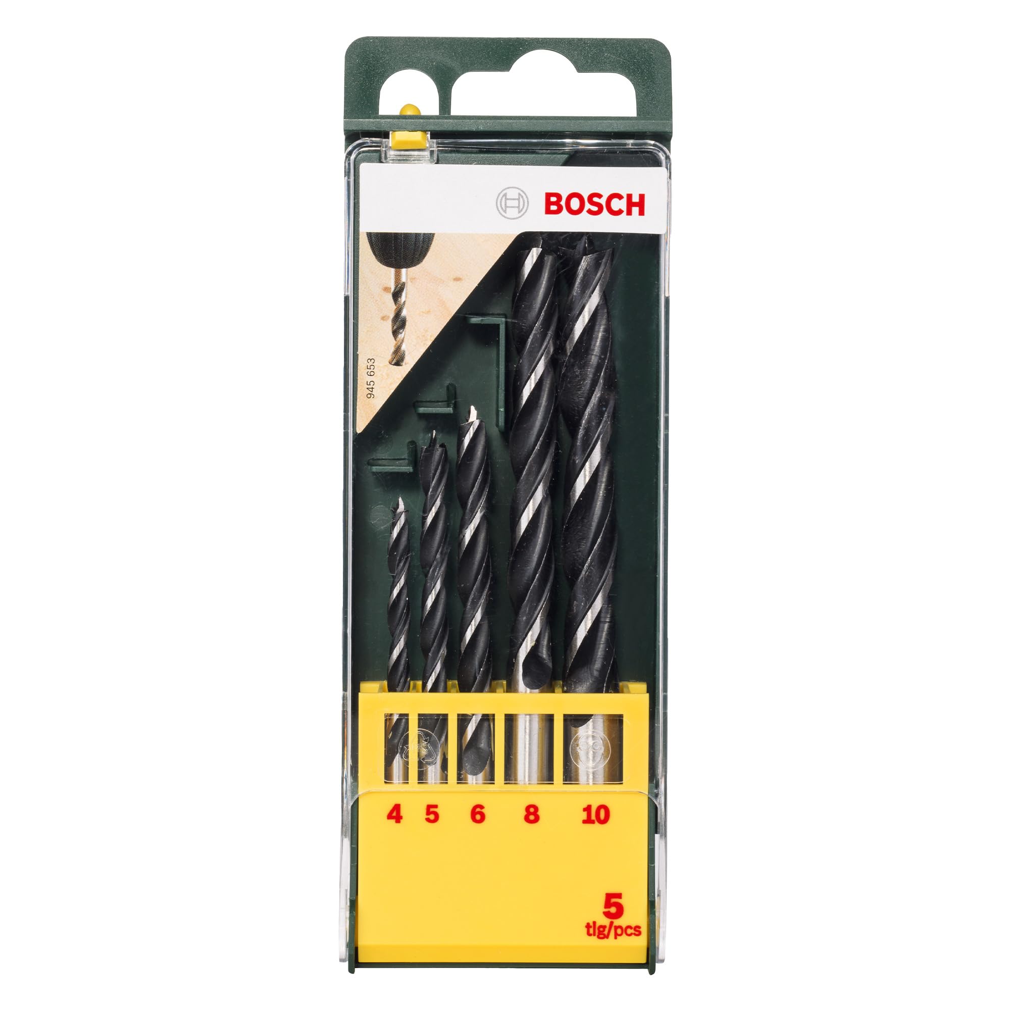 Professional Wood Drill Bit Set (5 pcs) (Diameter: 4/5/6/8/10 mm)
