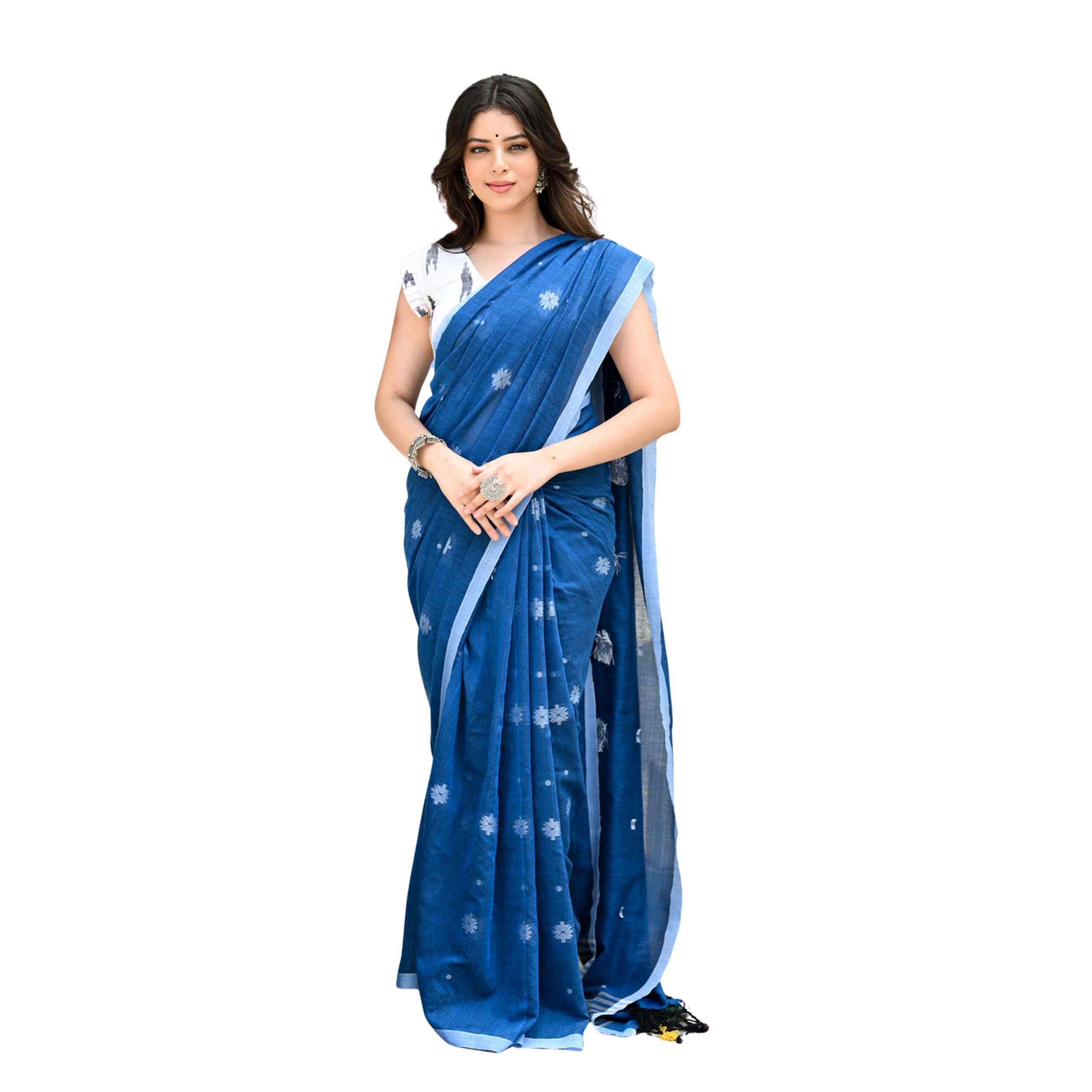 chhanda handloom sarees Pure Cotton Handwoven Saree for Women with Blouse Piece – Traditional Indian Saree for Wedding, Festive, Casual & Office Wear – Soft Cotton Fabric – Made in India-picture-18