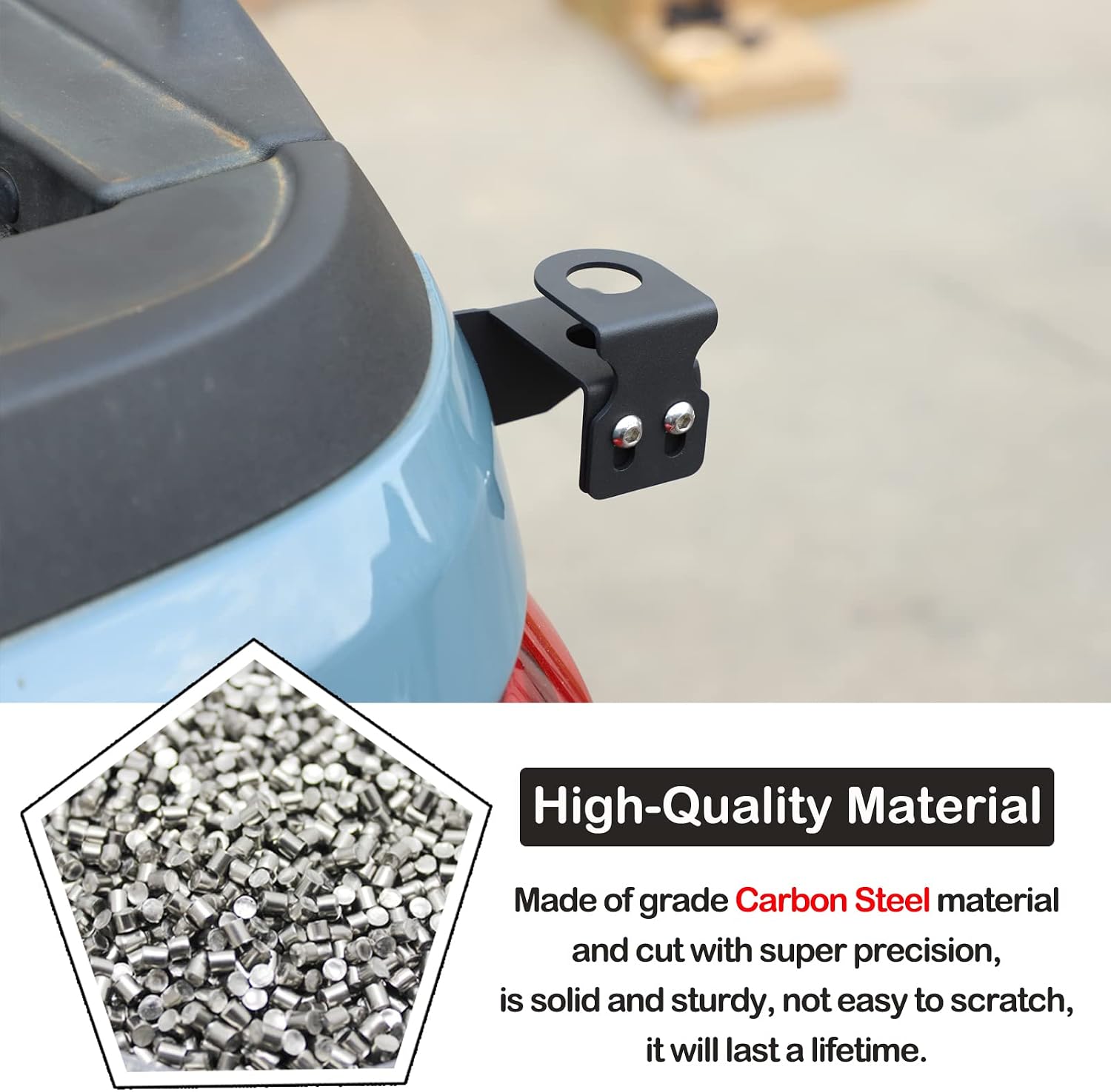 Aunginsy Car Tailgate Antenna Bracket Compatible with Ford Maverick 2022 2023 2024 2025 Pickup Left Side Tailgate Antenna Mount Holder Rear Trunk Door Detale Holder Metal Base Exterior Accessories