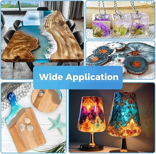 Miniatura 7 de Resina epoxi de tipo duro de 34 onzas, transparente para fundición, revestimiento, fabricación de joyas y bricolaje, sin burbujas, sin