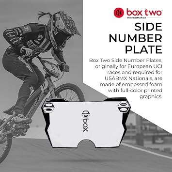 Box Components Phase 2 Side Number Plate, Black