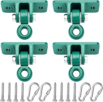 BETOOLL Heavy Duty Swing Hanger Set 10000 lb Capacity for Indoor Outdoor Playground Swing Sets Pack of 4 Green