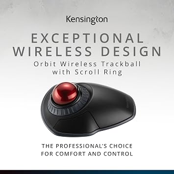 كرة التتبع اللاسلكية Kensington Orbit مع حلقة التمرير - أسود-أحمر ( K70990WW ),