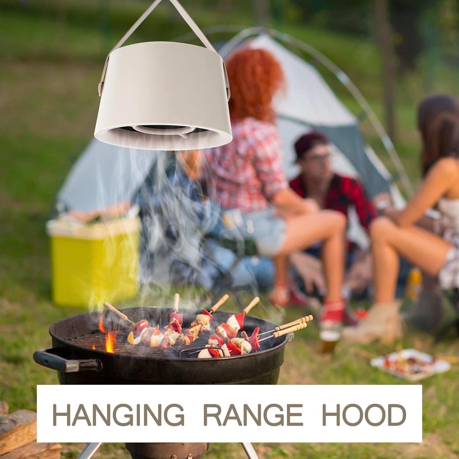 Portable Range Hood for Cooking, Desktop Range Hood with 10 Detachable Filters, Mini Cooker Hood Exhaust Fan (Black)