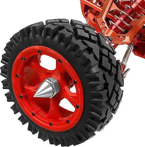 Miniatura 3 de FLMLF CNC Metal cono fijo tornillo tuerca (4 unidsjuego) para 15 HPI Rovan Baja 5B SS 5T 5SC piezas (plata)