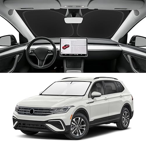 Miniatura 194 de Parasol de parabrisas de ajuste personalizado para Nissan Titan 2017-2024, bloquea los rayos UV y el calor, parasol de ventana delantera, fácil