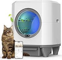 OROLey Automatic Self-Cleaning Litter Box with App Control, Ultra-Quiet Operation, Safety Sensors & Large Capacity for Multi-Cats, White