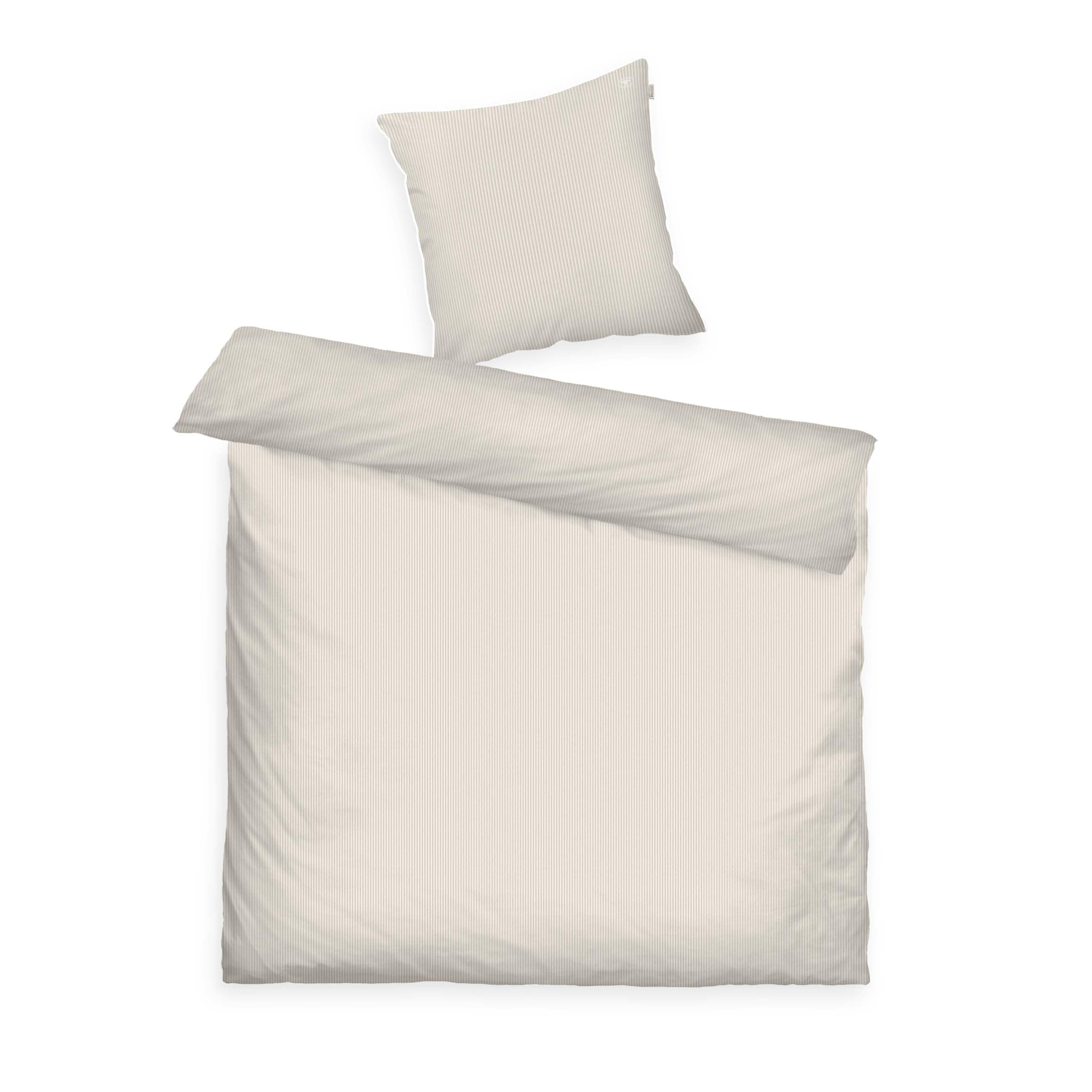 Housse de couette 200x220 cm beige et blanc pour une chambre cocooning