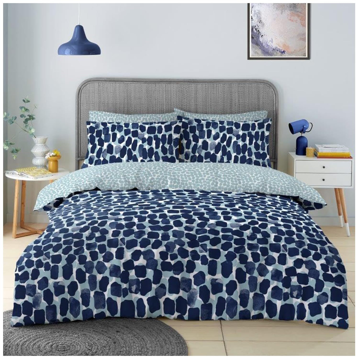 GC GAVENO CAVAILIA 3 Pcs Reversible Leopard Pattern Kingsize Duvet Cover Set - Easy Care Soft Geometric Breathable Lightweight Comforter Cover With Pillowcases - Multi โ image 1