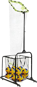 جهاز تدريب للكرة الطائرة Setter Training Setting Sketter Net with 2 Target Hoop Size 5 Angle and Height Adjustments Ball Collection Bag