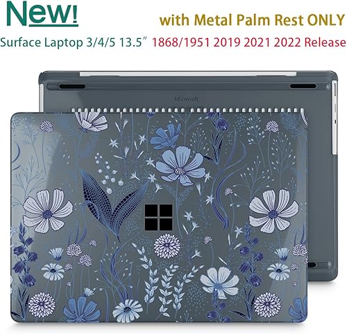 Miniatura 3 de Tuiklol Funda para portátil Microsoft Surface de 135 pulgadas con reposamanos de metal carcasa rígida de plástico con protector de pantalla y