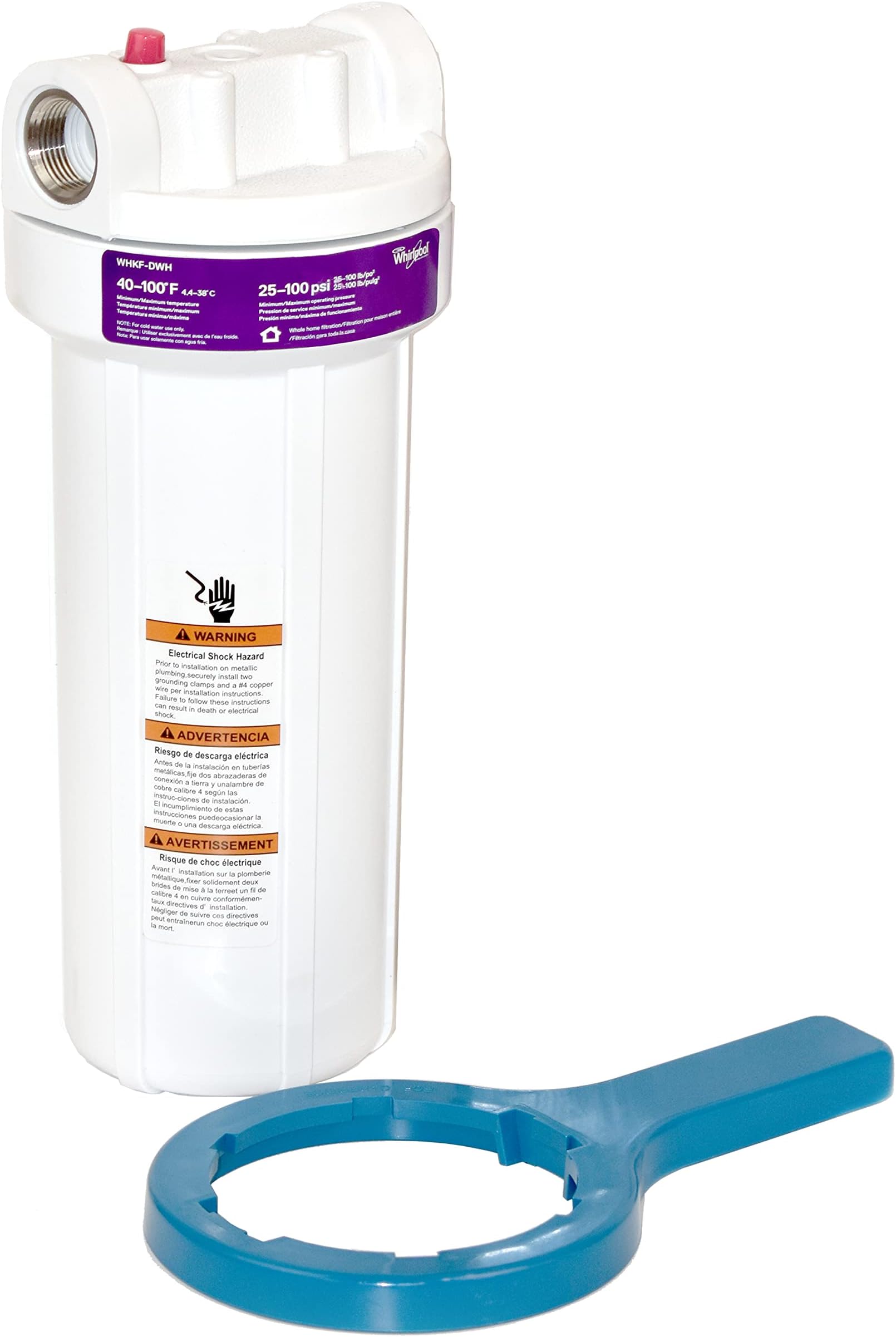Whirlpool Standard Capacity Household Filtration System #WHKF-DWH, Filter Not Included, Reduces Sediment, Sand, Soil, Silt, & Rust