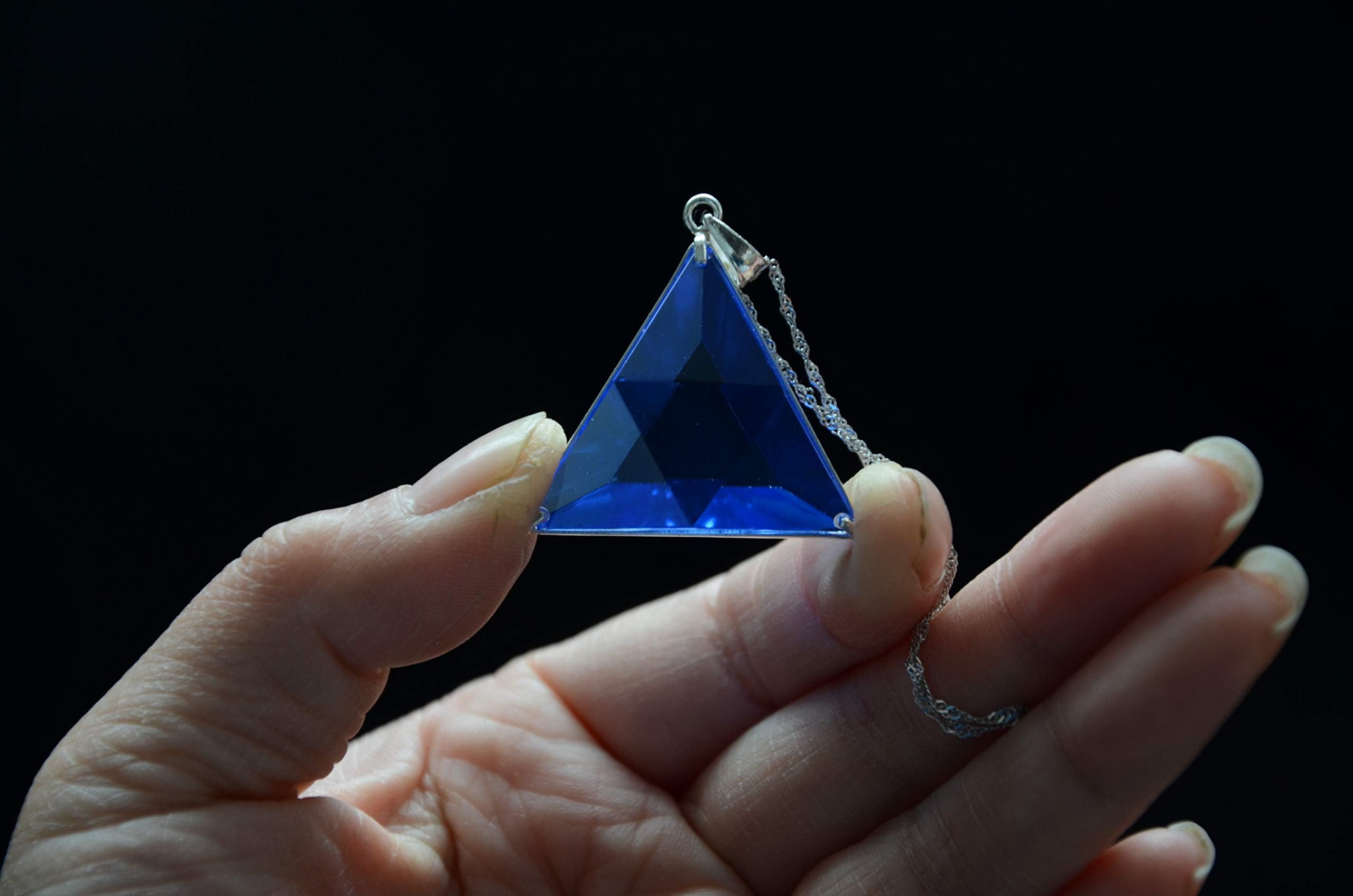 Blue Siberian Crystal Quartz Star of David Marcel Vogel Cut 1.22 Inch 925 Silver Sterling