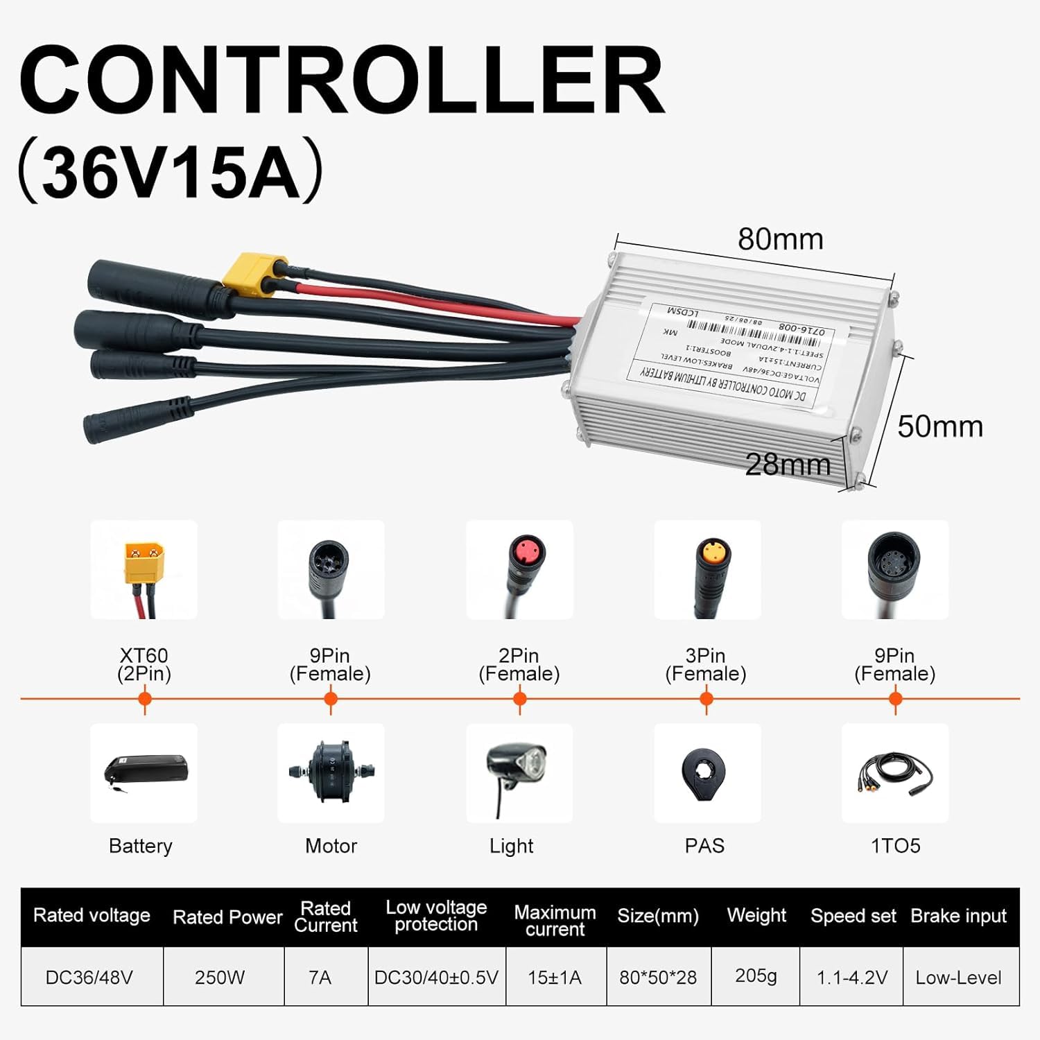 ESOULBIKE E Bike Kit 36V250W Front Wheel Motor 26 Zoll Ebike Umbausatz Komplett mit Contoller, LCD Anzeige, PAS