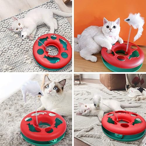 Miniatura 6 de Pawzone Juguetes para Gatos, Juguetes para Gatos de Interior, Juguetes Interactivos para Gatitos Pistas de Rodillos con Hierba Gatera, Juguete de