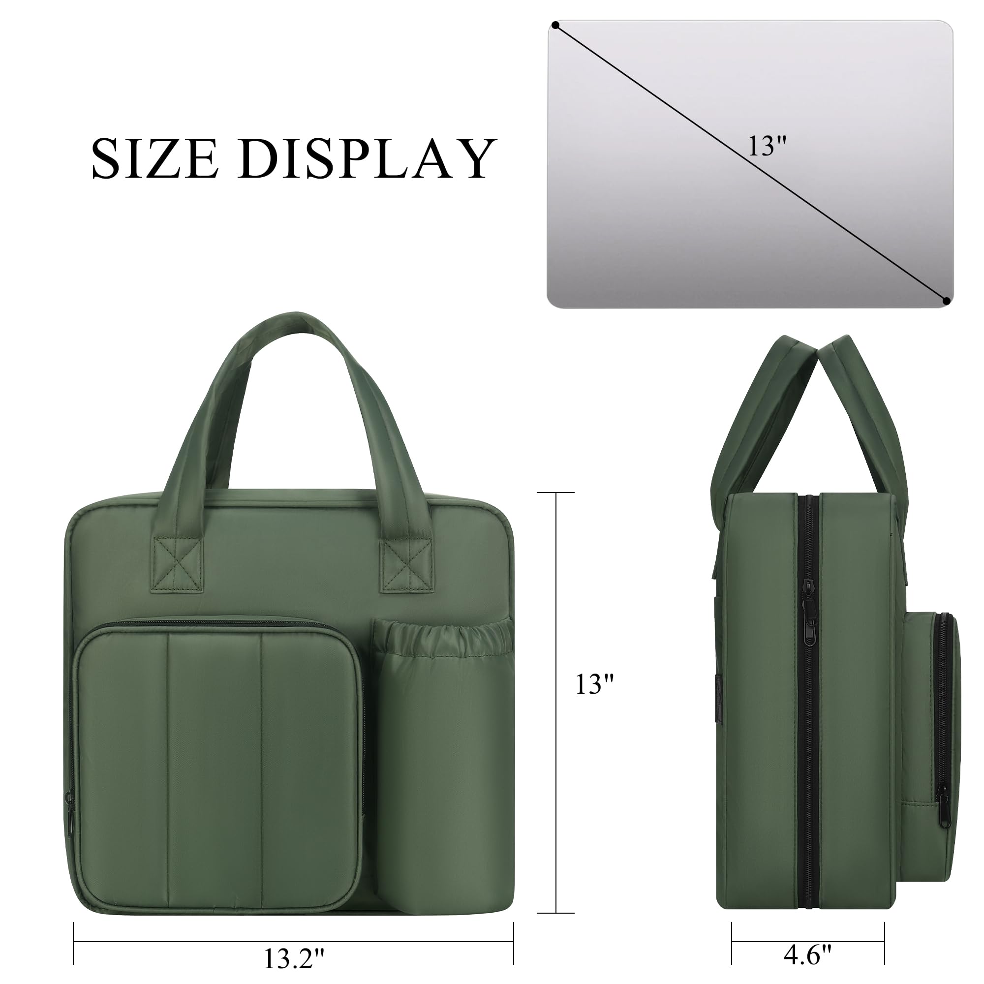 Verbessertes Reißverschlussbuch | 7,6 cm und 5,1 cm O-Ringe, 600 Blatt Kapazität, Trapperhalter mit 33 Zoll Laptophülle und Wasserflaschenhalter, Bindertasche mit mehreren Taschen und Schultergurt