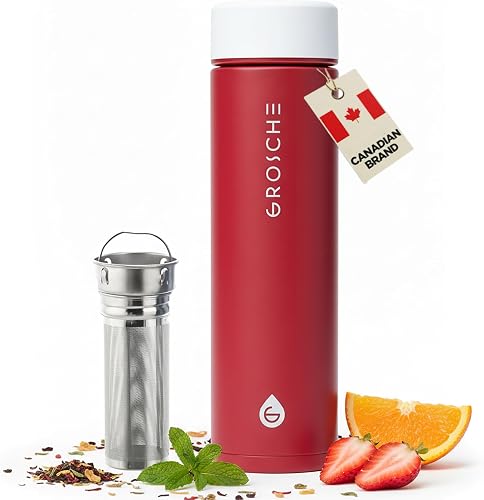 GROSCHE Toronto 16oz Insulated Infuser Flask - Crimson Red (16 fl. oz)