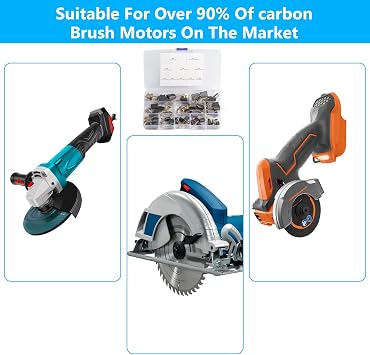 Xujinsongg 40 pcs Electric Motor Carbon Brushes, 10 Sizes