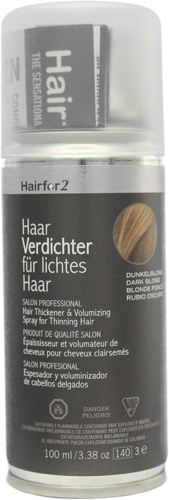 Hairfor2 Hair Thickener, Dark Blonde, 0.11 kg,100 Milliliters