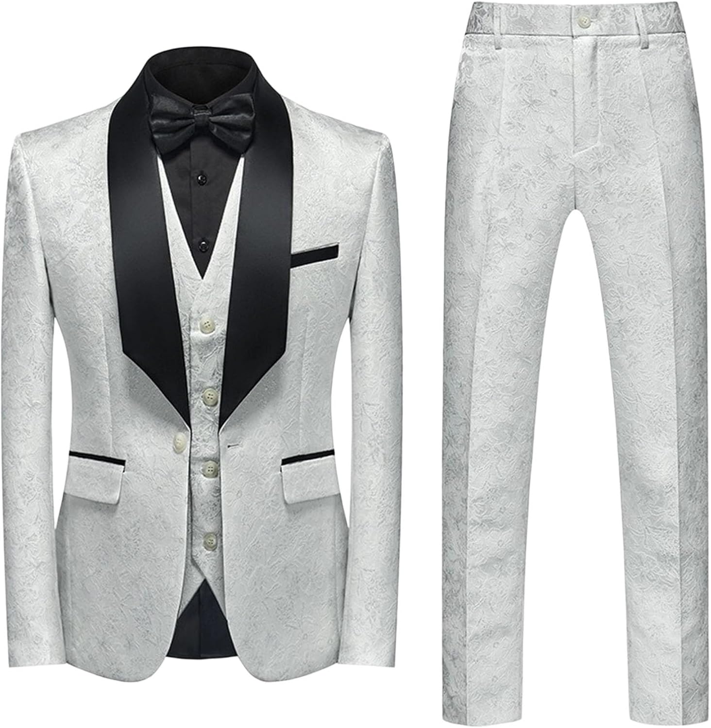 Men’s Classic 3 Piece Suit Tuxedo Blazer Vest Pants Slim Fit Wedding Homecoming Set
