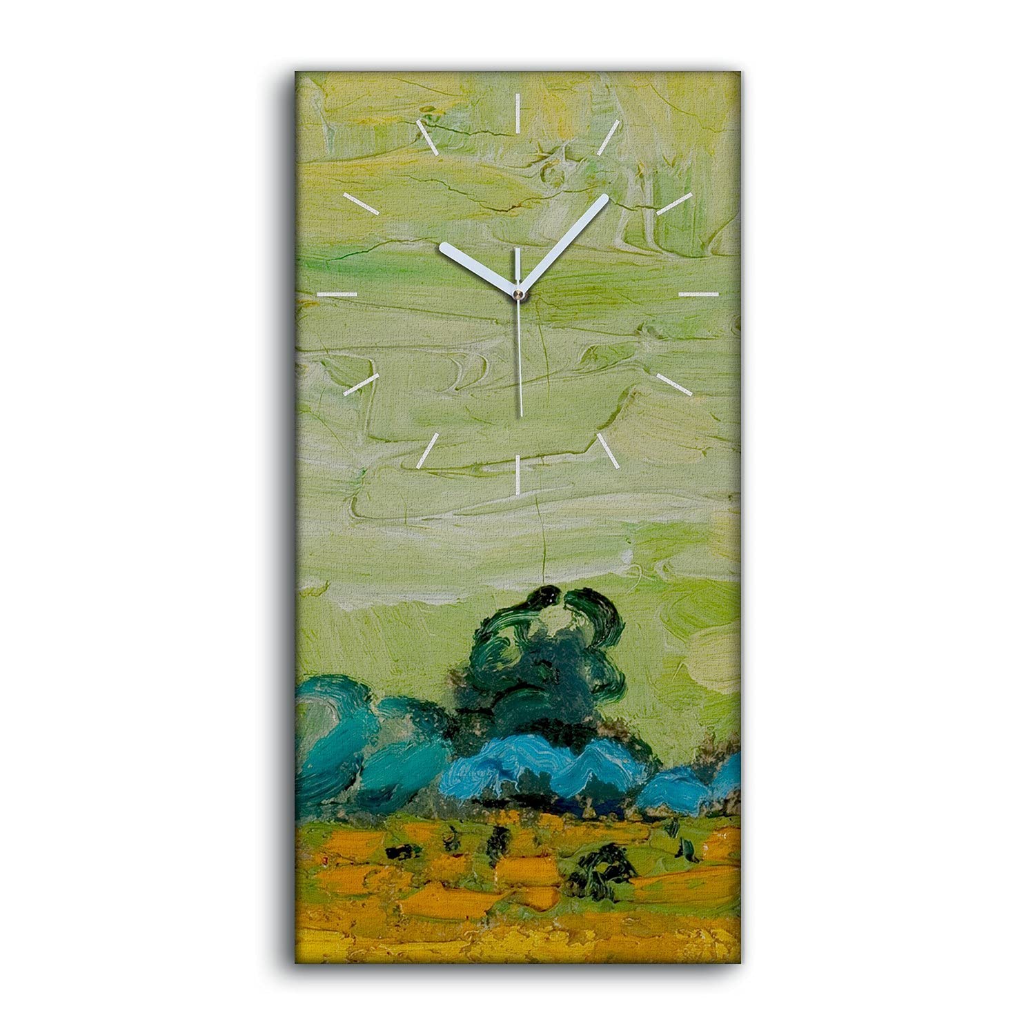 Horloge sur Toile Silencieuse 30x60 cm Décoration Art Moderne