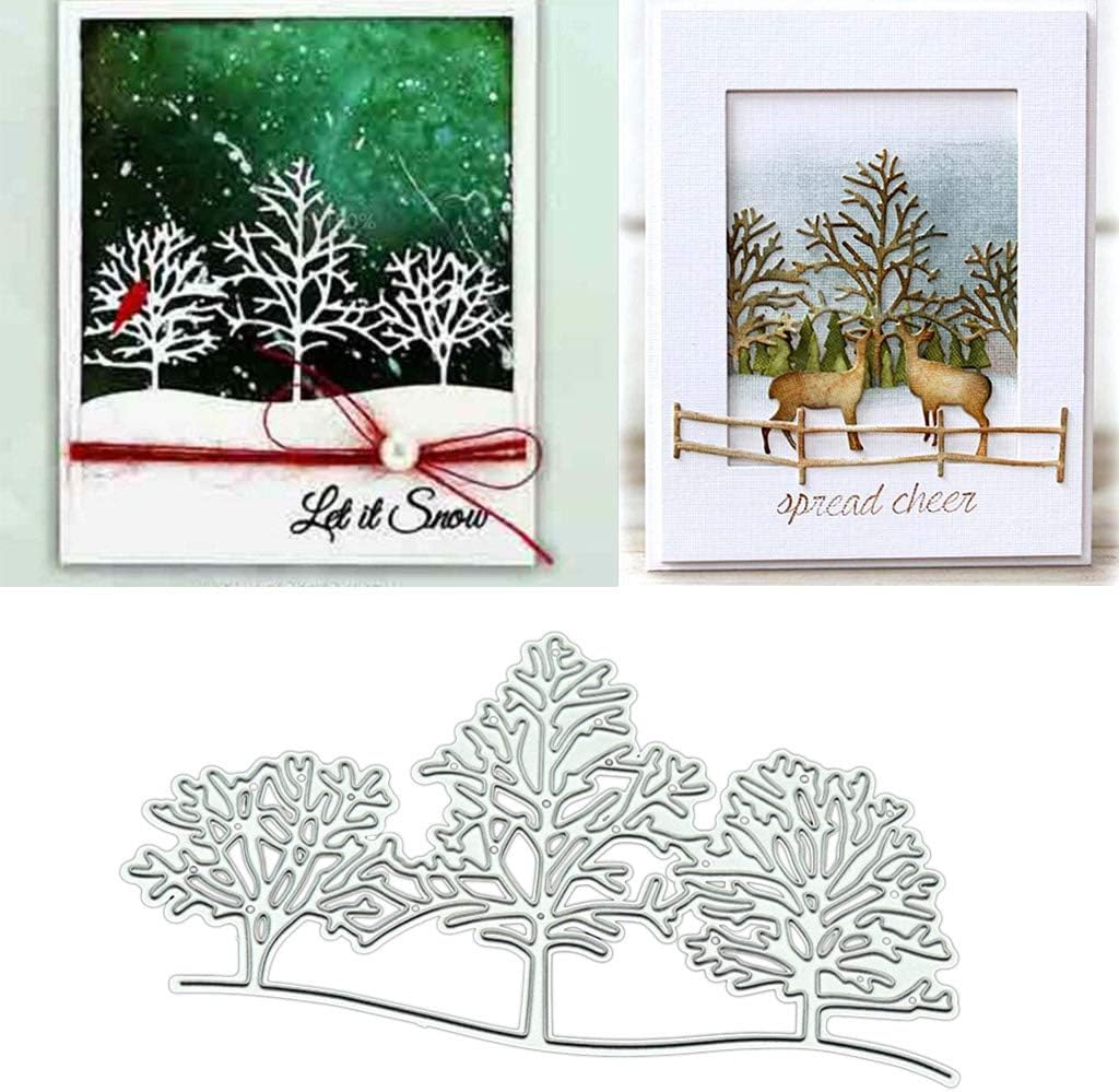 Trees Metal Die Cuts, Cutting Dies Cut Stencils for DIY Scrapbooking Photo Album Decorative Embossing Paper Dies for Card Making Template