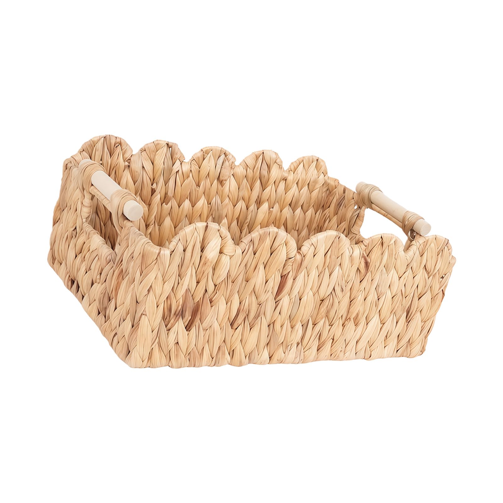 LUCKGONI Handwoven Natural Grass Storage Basket for Living Room or Kitchen Clothes Toy Organiser Home Organization Supplies