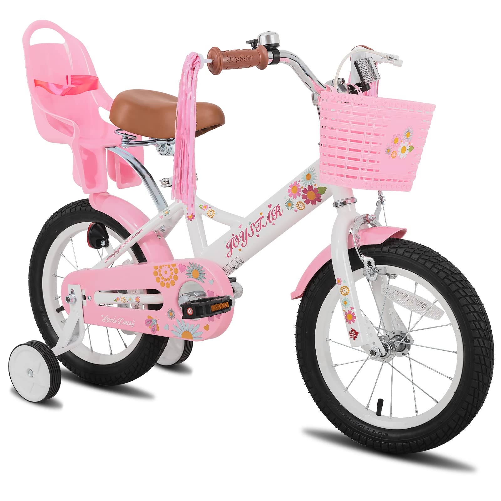 JOYSTAR Little Daisy 12/14/16 Pouces vélo pour Filles 2-7 Ans avec Stabilisateur et Panier