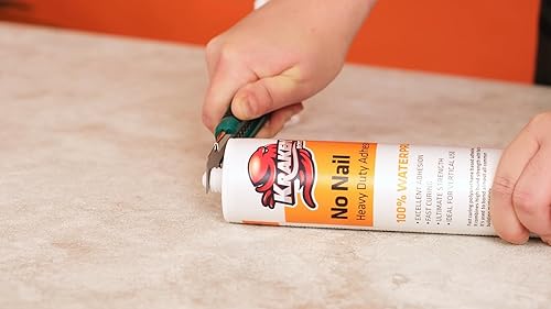 Miniatura 8 de Kraken Bond No More Nails - Adhesivo transparente resistente (1 x 10.1 onzas líquidas) 100% impermeable y extrafuerte poliuretano sellador de
