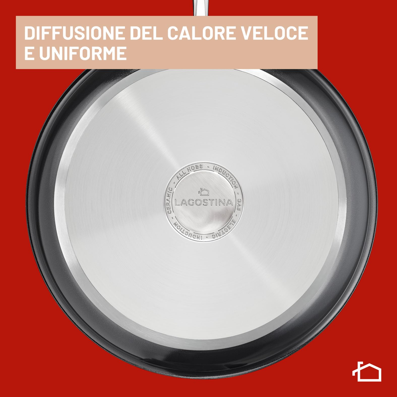 Lagostina Desideria, Wok 28 cm, Rivestimento in Ceramica Antiaderente, Progettata per Durare, Adatta all'Induzione, 010275041828