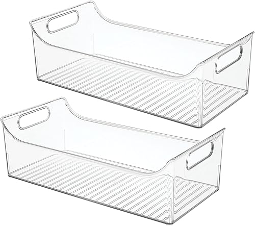 Miniatura 9 de mDesign Organizador portátil de plástico para bebé, con asas para niños y niños, artículos esenciales - Sostiene pañales, toallitas, botellas,