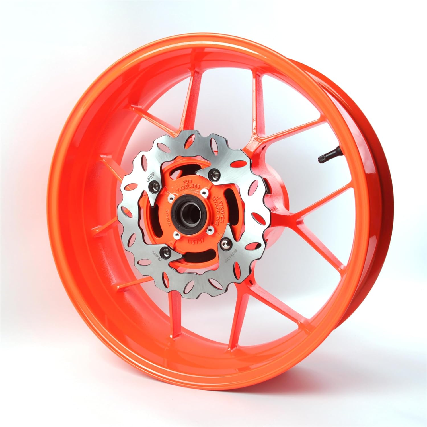 Arashi Rear Wheel Rim and Brake Disc Rotor for Honda CBR1000RR 2008-2016, Motorcycle Replacement Accessories Parts Neon Orange